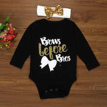 Load image into Gallery viewer, 2Pcs Newborn Baby Girl Letter Long Sleeve Romper+Headband Outfit