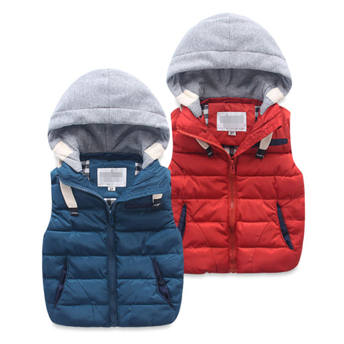 Unisex cotton-padded thicken vest for children