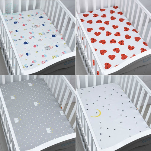 BABY Organic Cotton Fitted Baby Crib Sheet Soft Cover Bedspread Bedding Protector