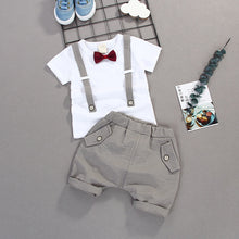 Load image into Gallery viewer, Boys summer Bow Clothes Sets