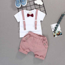 Load image into Gallery viewer, Boys summer Bow Clothes Sets