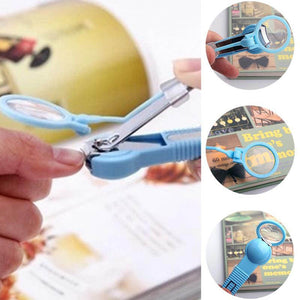 2 In 1 Toddler  Magnifier Nail Clipper Finger Scissors