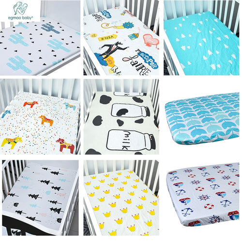 100% Organic Cotton Baby Crib Sheet Bedding Set