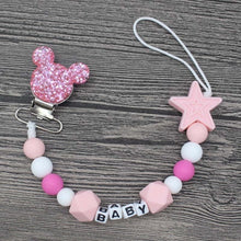 Load image into Gallery viewer, Personalised Name Baby Pacifier Clips Chain