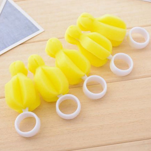 5 Pcs Baby Nipple Clean Cleaning Nipple Milk Bottles 360 degree Rotating Brush