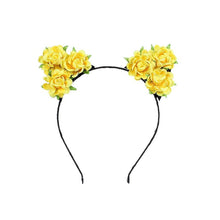 Load image into Gallery viewer, Cute Cat Ear Shape Flower Headband