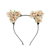 Load image into Gallery viewer, Cute Cat Ear Shape Flower Headband