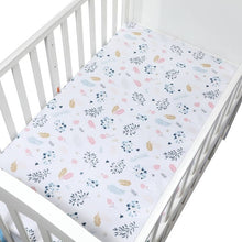Load image into Gallery viewer, 100% Cotton Fitted Sheet For Baby Crib Mattress Cover Protector