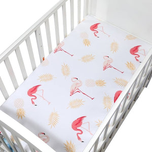 100% Cotton Fitted Sheet For Baby Crib Mattress Cover Protector