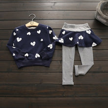 Load image into Gallery viewer, Toddler Girls Autumn Winter T-shirt+Pants