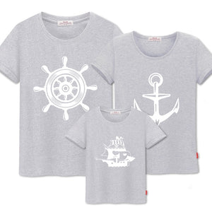 Family matching T-shirt Outfits Print Anchor