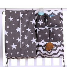 Load image into Gallery viewer, Newborn Cot Crib Bedding Set Baby With Storage Pockets Diaper Bag Crib Organizer