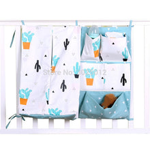 Load image into Gallery viewer, Newborn Cot Crib Bedding Set Baby With Storage Pockets Diaper Bag Crib Organizer