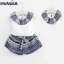 Load image into Gallery viewer, Girls Clothes Sleeveless Printing T-Shirt+Short 2Pcs Children Suits